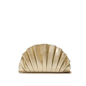 Victoria's Secret Metallic Gold Shell-Style Clutch with Chain